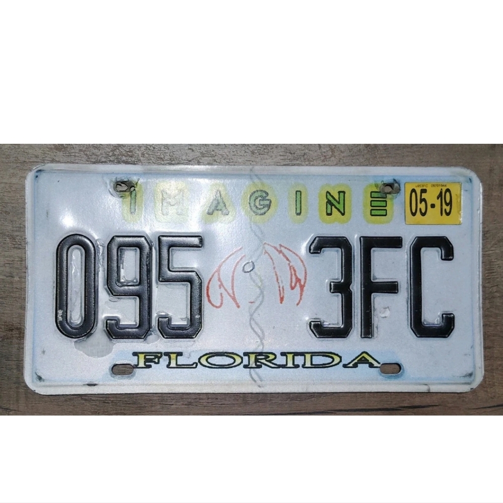 Imagine Florida John Lennon License Plate